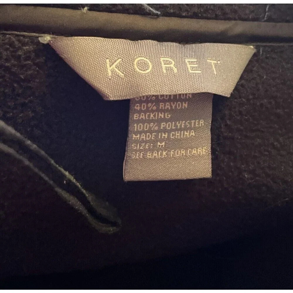 Koret Chambray Button Jacket Multi Color Ribbon D… - image 5